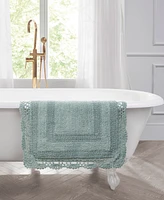 Laura Ashley Crochet Reversible Cotton Bath Rug