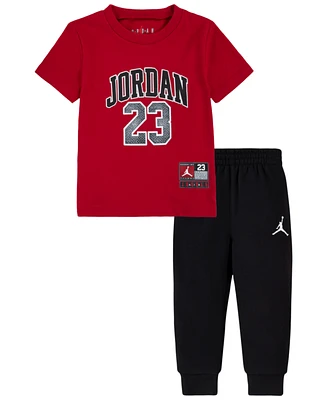 Jordan Baby Boys Jersey Pack 2-Piece Tee and Pants Set