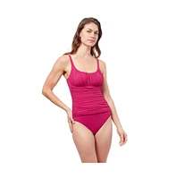 Profile by Gottex Women's Tutti Frutti Shirred one piece swimsuit