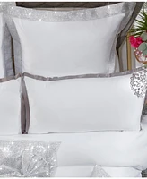 By Caprice Home Hollywood Glamorous Sequin Edged Bedroom Pillow Sham Twin Pack 26x26