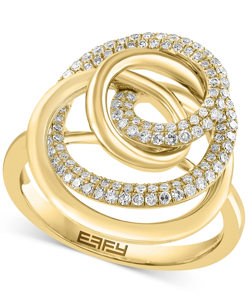 Effy Diamond Multi Swirl Statement Ring (3/8 ct. t.w.) in 14k Gold