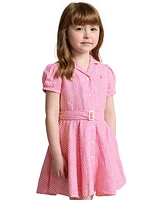 Polo Ralph Lauren Toddler and Little Girls Belted Gingham Linen Dress