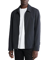 Calvin Klein Men's Seersucker Long Sleeve Zip-Front Shirt-Jacket