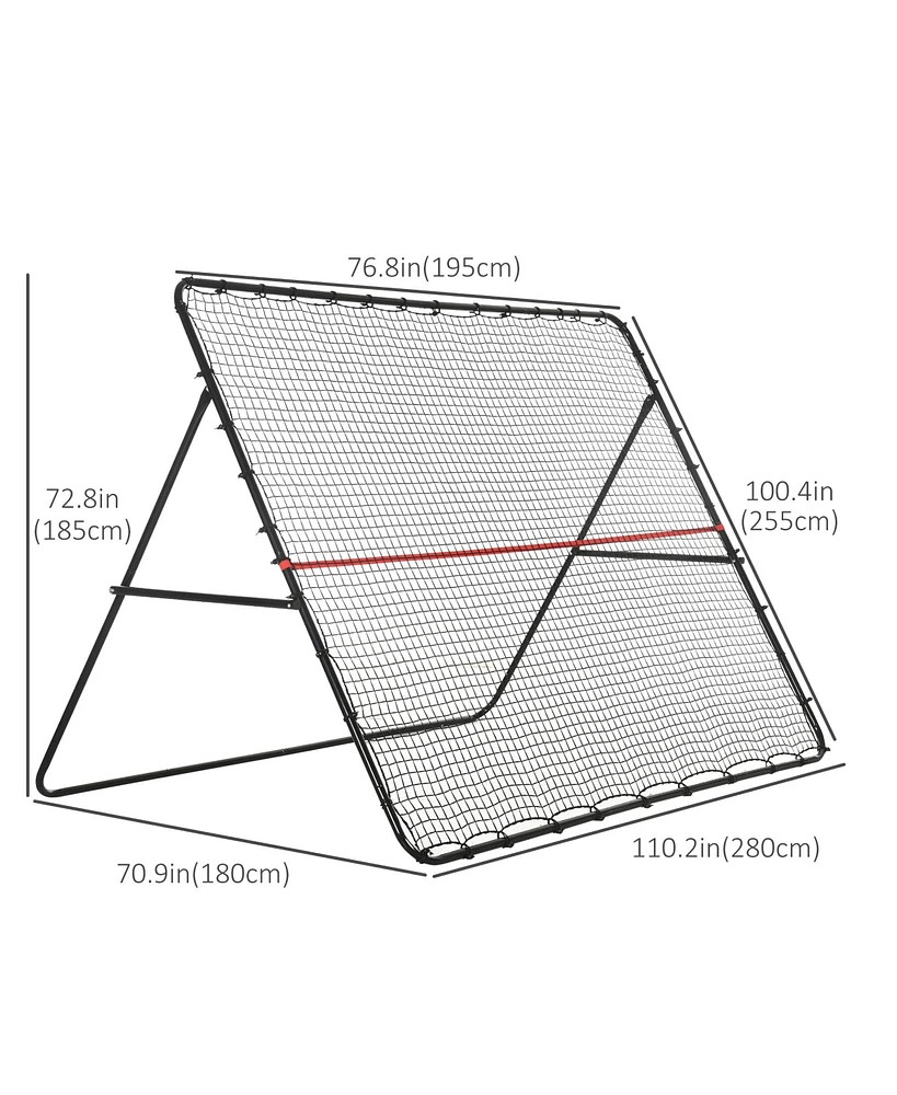 Soozier Foldable Rebounder Net Multi-Sports Kids Soccer Training Equipment