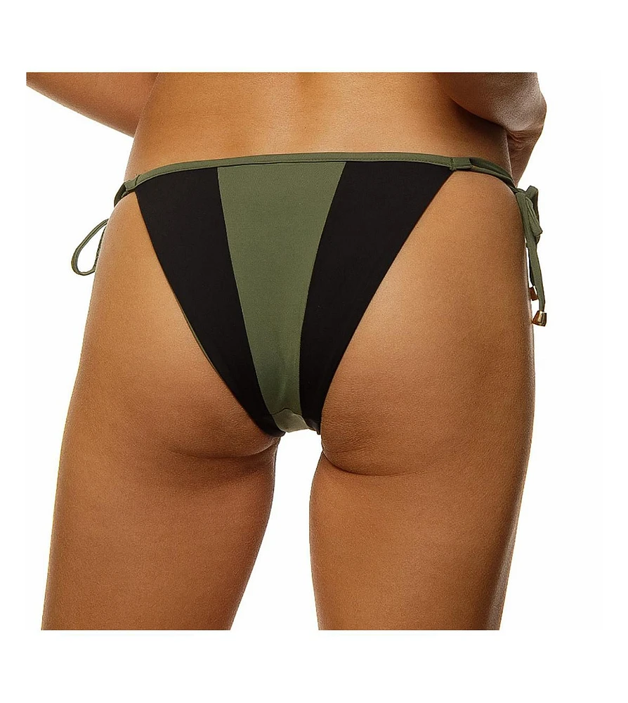 Guria Beachwear Women's Color Block Reversible Tie Side Bikini Bottom