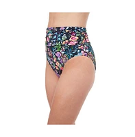 Flora High Waist swim bottom with side shirring