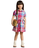 Polo Ralph Lauren Toddler and Little Girls Cotton Madras Shirtdress