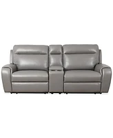 Closeout! Sheeler 3-Pc. Faux Leather Sectional with 2 Power Motion Chairs & 1 Console