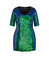 Plus Sequin Glam Dress