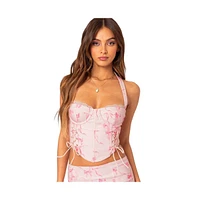 Women's Makayla printed corset top - Light