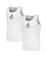 Men's Pleasures White Atlanta Braves Two-Pack Tank Top