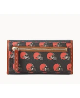 Women's Dooney & Bourke Cleveland Browns Team Color Continental Clutch