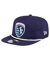 Men's New Era Navy Sporting Kansas City The Golfer Kickoff Collection Adjustable Hat