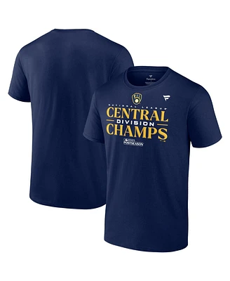 Big Boys Fanatics Navy Milwaukee Brewers 2023 Nl Central Division Champions Locker Room T-shirt