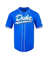 Men's Pro Standard Royal Duke Blue Devils Mesh Full-Button Replica Baseball Jersey