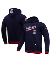 Men's Pro Standard Navy Washington Wizards Script Tail Pullover Hoodie