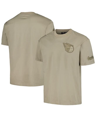 Men's Pro Standard Tan Cleveland Guardians Neutral Drop Shoulder T-shirt