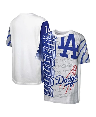 Big Boys Fanatics White Los Angeles Dodgers Impact Hit Bold T-shirt