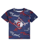 Toddler Boys and Girls Fanatics Navy Cleveland Guardians Field Ball T-shirt Shorts Set