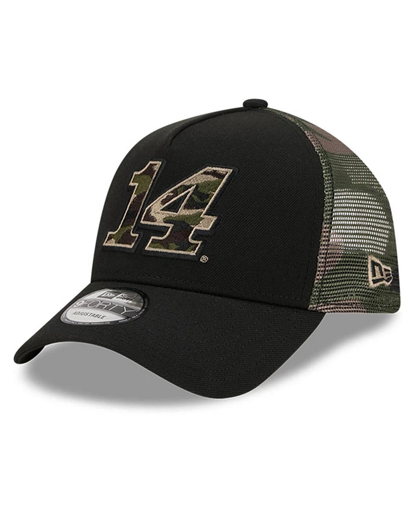 Men's New Era Black Chase Briscoe Camo 9FORTY A-Frame Trucker Adjustable Hat