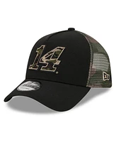 Men's New Era Black Chase Briscoe Camo 9FORTY A-Frame Trucker Adjustable Hat