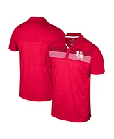 Men's Colosseum Red Houston Cougars Langmore Polo Shirt