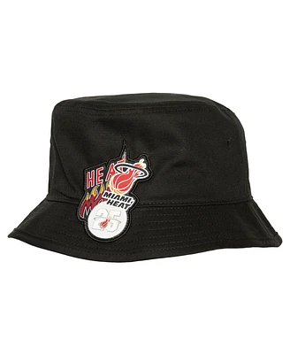 Men's Mitchell & Ness Black Miami Heat 25th Anniversary Bucket Hat