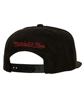 Men's Mitchell & Ness Black Miami Heat Sweet Suede Snapback Hat