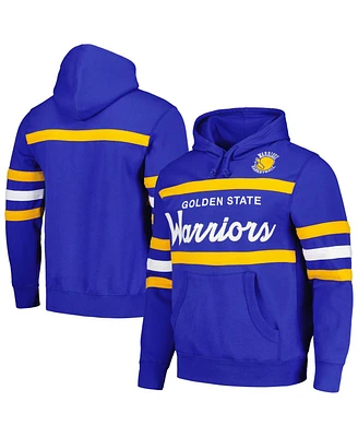 Men's Mitchell & Ness Royal Golden State Warriors Head Coach Pullover Hoodie