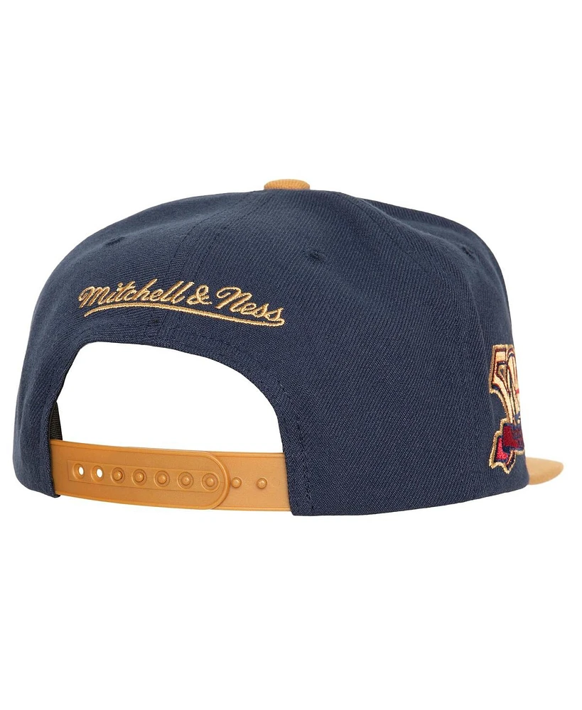 Men's Mitchell & Ness Navy Golden State Warriors Work It Snapback Hat