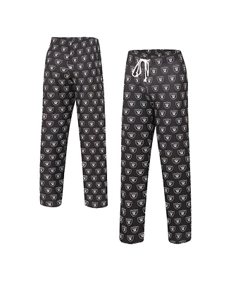 Women's Concepts Sport Black Las Vegas Raiders Gauge Allover Print Sleep Pants