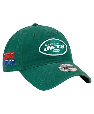 Men's New Era Green New York Jets Distinct 9TWENTY Adjustable Hat