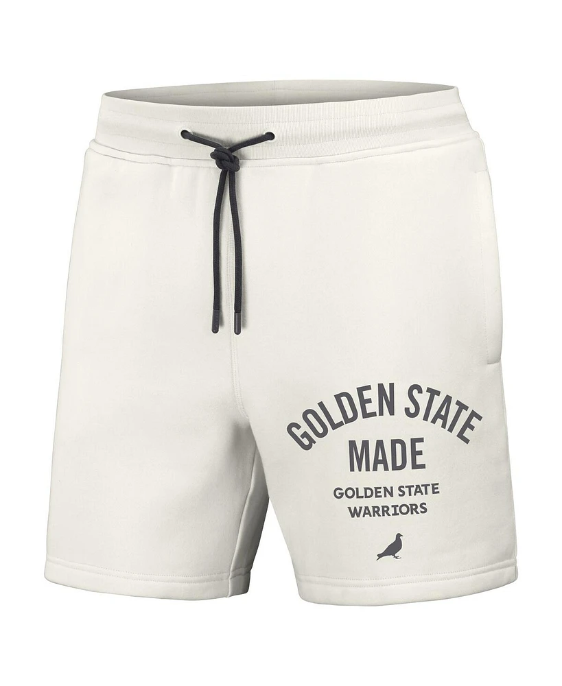 Men's Nba x Staple Cream Golden State Warriors Heavyweight Fleece Shorts