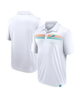 Men's Fanatics White Miami Dolphins Victory For Us Interlock Polo Shirt