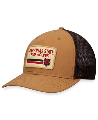 Men's Top of the World Khaki Arkansas State Red Wolves Strive Trucker Adjustable Hat