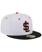 Men's New Era White Salt Lake Bees Theme Nights Occidental 59FIFTY Fitted Hat