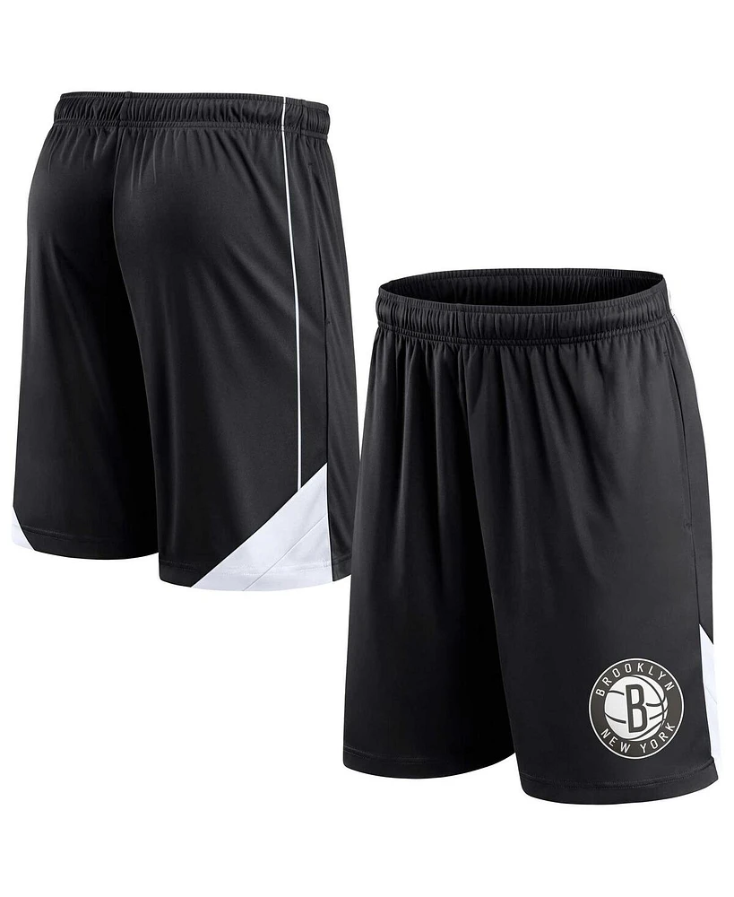 Men's Fanatics Black Brooklyn Nets Slice Shorts