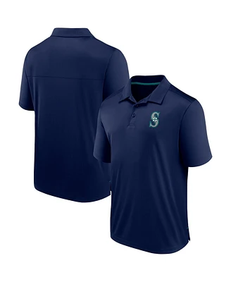 Men's Fanatics Navy Seattle Mariners Fitted Polo Shirt