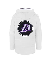 Men's '47 Brand White Los Angeles Lakers 2022/23 Pregame Mvp Lacer Pullover Hoodie - City Edition