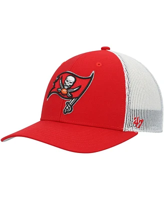 Youth Boys and Girls '47 Brand Red, White Tampa Bay Buccaneers Adjustable Trucker Hat