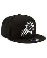 Men's New Era Phoenix Suns Black & White 9FIFTY Snapback Hat