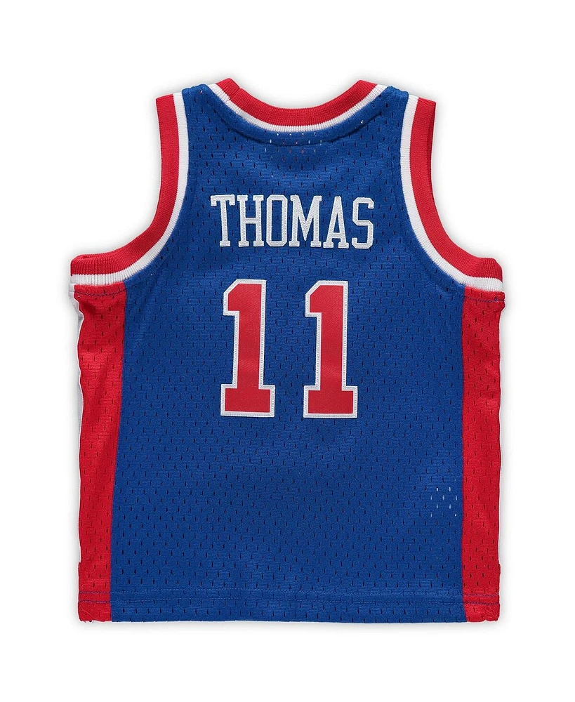 Baby Boys and Girls Mitchell & Ness Isiah Thomas Blue Detroit Pistons 1988/89 Hardwood Classics Retired Player Jersey