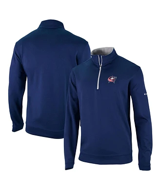 Men's Columbia Navy Columbus Blue Jackets Wickham Hills Omni-Wick Quarter-Zip Jacket