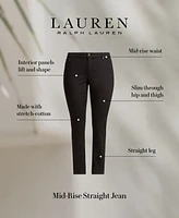 Lauren Ralph Plus-Size Mid-Rise Straight Jean