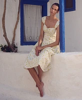 Bardot Women's Malea Floral-Print Lace-Trim A-Line Dress