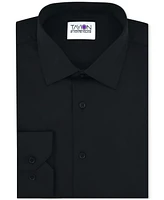 Tayion Collection Men's Sateen Solid Dress Shirt