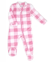 Baby Mode Girls Fleece Zippered Footies, Pack of 2