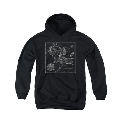 Lord Of The Rings Boys Youth Map Me Pull Over Hoodie / Hooded Sweatshirt