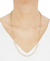 Solid Glitter Rope Chain 24" Necklace (4-1/2mm) in 10k Gold