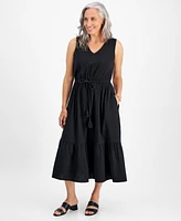 Style & Co Petite Cotton Sleeveless Midi Dress, Created for Macy's